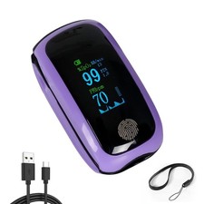 Rechargeable Finger Pulse Oximeter with Respiration Rate, Accurate Blood Oxygen