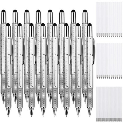 Zhanmai 16 Pcs 6 In 1 Multitool Pen Gifts For Men Dad Husband Multi Tool Pen