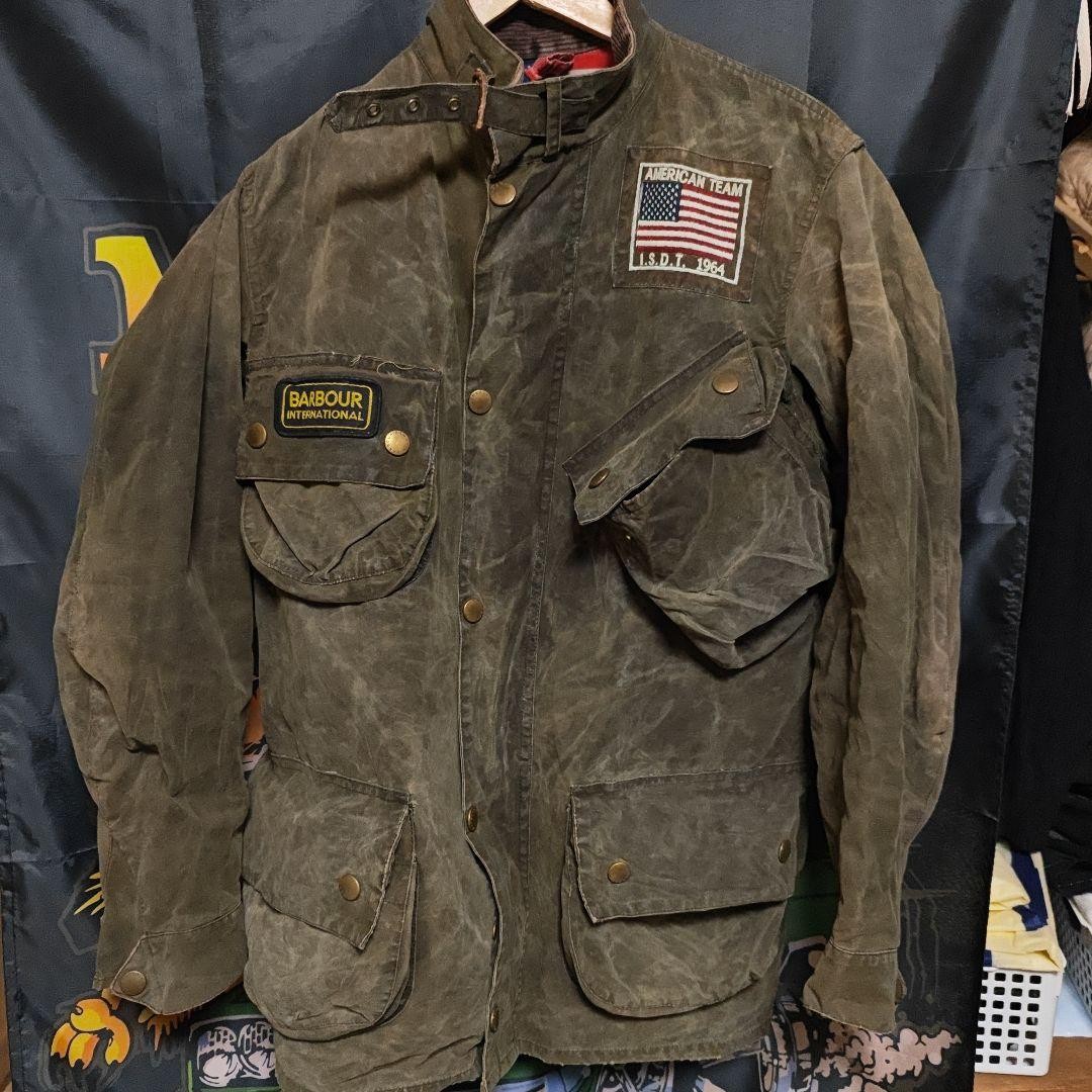 サリ Barbour leather international M Barbour International Original Wax Jacket Sage Green | eBay