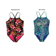 Hurley Girl's UPF 50 Stretch Razor Back One-Piece Quick Dry Swimsuit