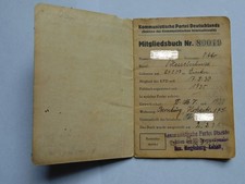 Książka członkowska Komunistyczna Partia Niemiec (KPD), 1931-1933, Magdeburg