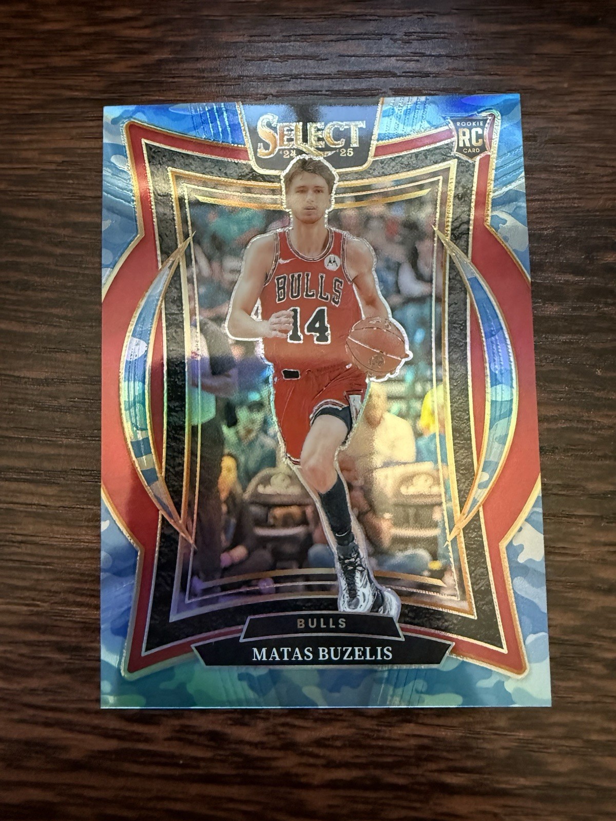 2024-25 Panini Select Matas Buzelis #70 Concourse Camo Blue Prizm Rookie RC /99