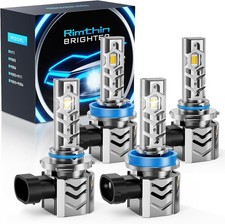 H 11 9005 Bulbs Combo, Super Bright 1:1 Mini Size Fog Bulbs with Fan, 5 MIN Plug