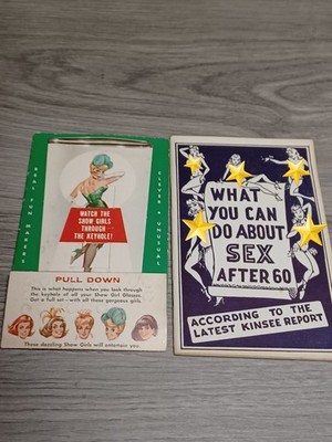 Rare Unused Promo Follies Girl Glasses Sliding Punch Card And What Can You Do...