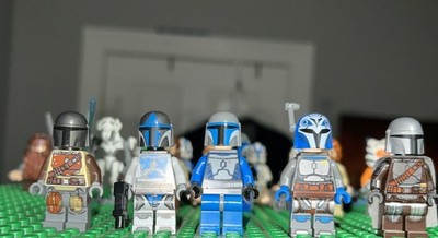 LEGO Star Wars 5x MANDOLORIAN PRISTINE CONDITION LOT. 5 In 1 Rare Figs.