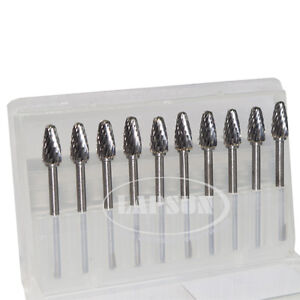 20pcs 1//8/" 3mm Tungsten Carbide Burr Cutter Rotary Point Bit Set CNC Engrave CED