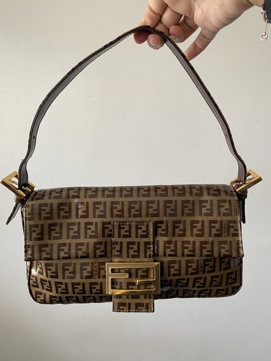 Fendi Zuchino baguette bag with gold hardware