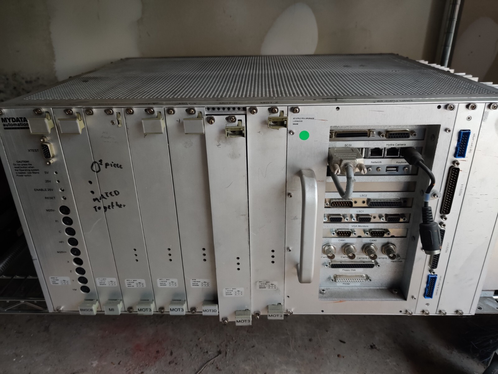 Fully functional Mydata L-019-0125 Mother Control and PC Rack- Complete