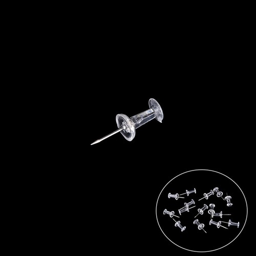 High 40 Pcs Transparent Push Pins Notice Board Map Thumb Tacks Point Bulletin - Photo 6/11