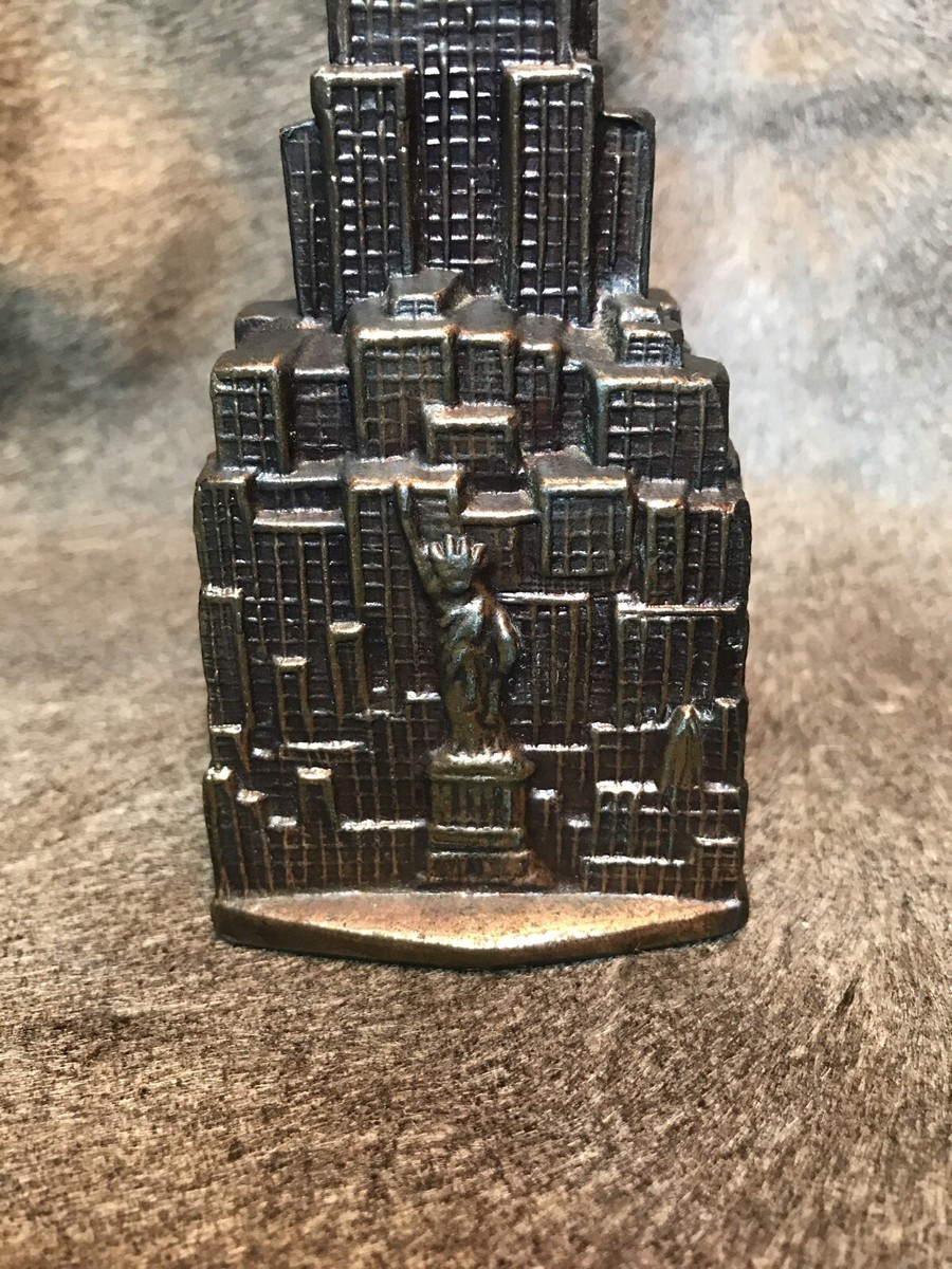 Vintage Brass Color Pot Metal Empire State Building Still Vintage Brass Color Pot Metal Empire State Building Still