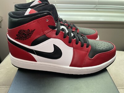 Nike Air Jordan 1 Mid Chicago Black Toe Men's Sz 9 | eBay