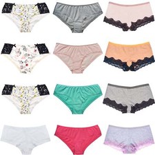 Cotton Soft Women Underwear Knickers Boxer Briefs Short Pack Of 12