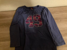 Tea Collection Blue T Shirt Small 4-5 49 Graphic Lace Detail Long Sleeve Top