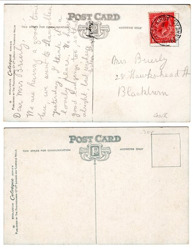 GB Wales GWR RAILWAY Cards{2} Llangollen 1924 {samwells-covers} RL106 - Picture 4 of 6