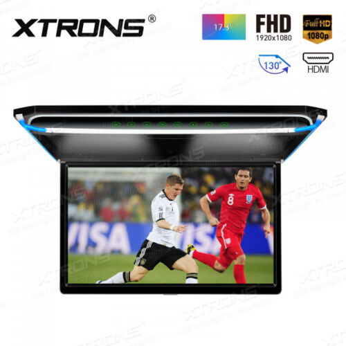XTRONS 43,9 cm Pantalla HD Plegable para Coche DVD Monitor de Techo 17" HDMI USB IR - Imagen 1 de 8