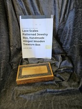 Polish Hand Carved Seasoned Linden wood Jewelry Box Hinged Wooden Treasure Box