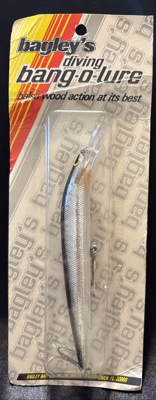 Bagley's Vintage Bang O Lure #5 Fishing Lure Balsa Wood  Jerkbait NOS