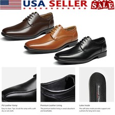 Men's Classic Dress Shoes Formal Classic Lace-up Oxfords for Wedding Business