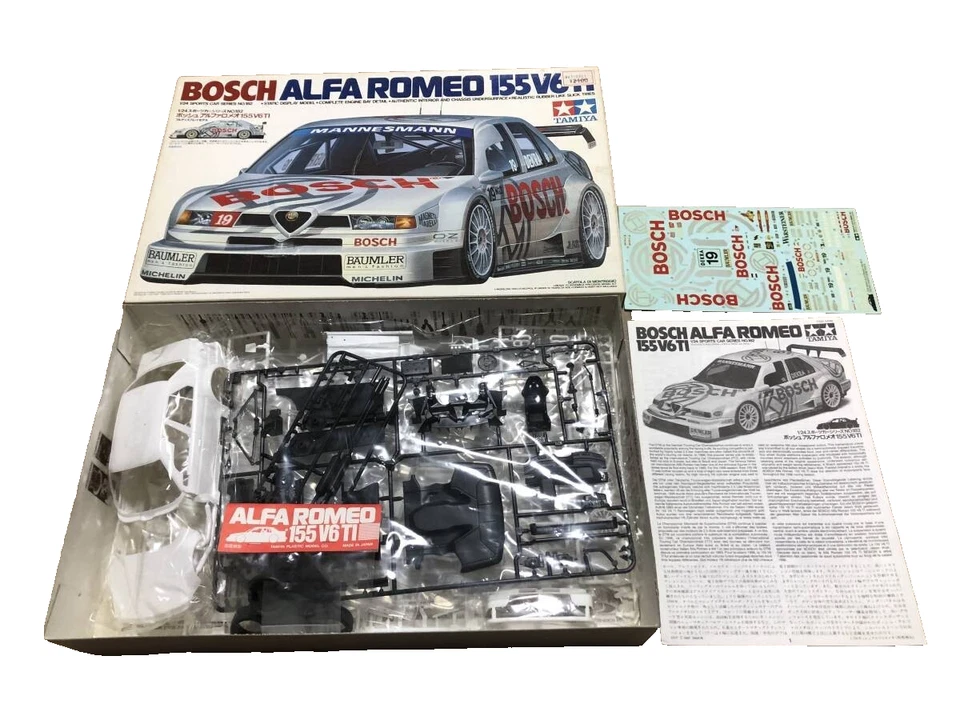 Tamiya 1/24 Bosch ALFA ROMEO 155 V6 TI Plastic Model Kit Unassembled Japan - Image 2 of 4