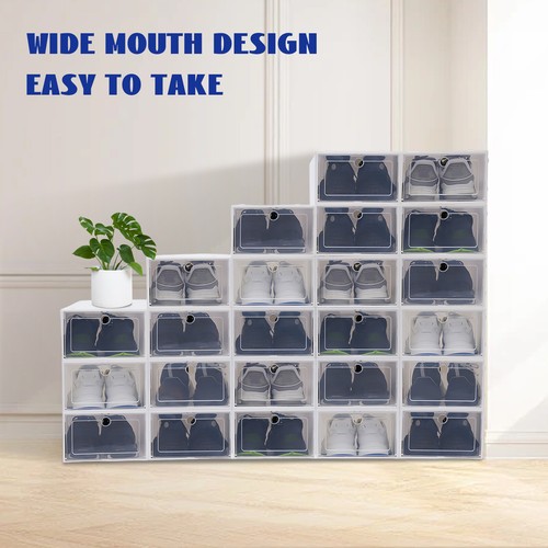 24pcs shoe storage box, transparent box with door, sneaker storage box, shoe box - Picture 4 of 12