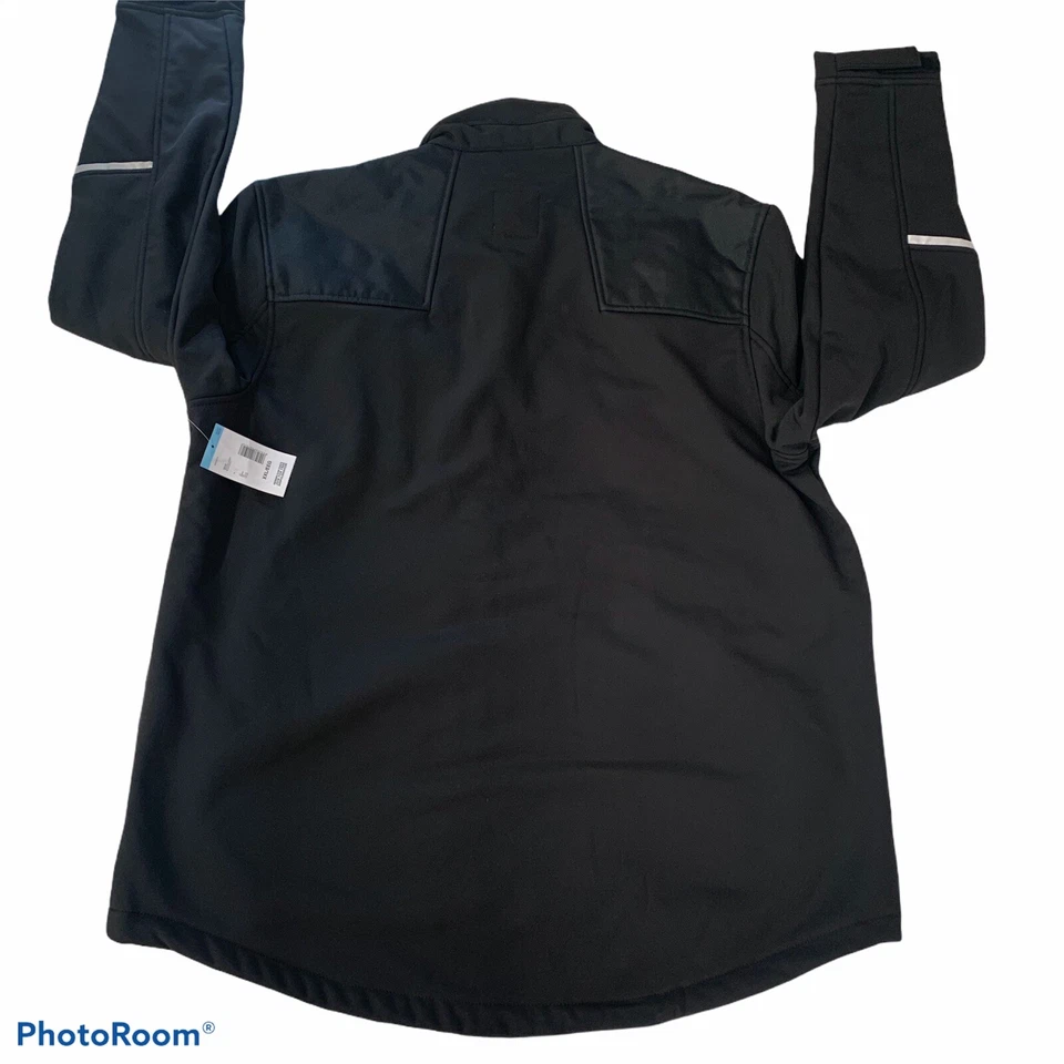 Chaqueta Craftsman Resistencia al Agua XXL Nueva Con Etiquetas Softshell Negra Bolsillos con Cremallera Foto 2 de 4