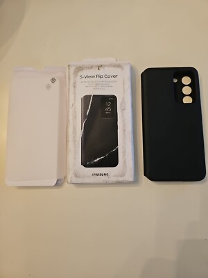 OEM Samsung S-View Flip Cover Case for Galaxy S22 5G Black