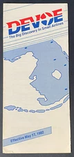 Devoe Airlines Timetable Effective May 17, 1982