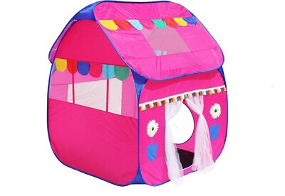 Foldable Pop Up Hut Type Tent House For Kids Toys Play Pink US