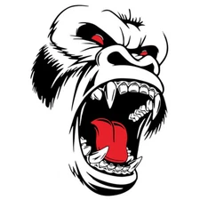 Car Side Body Door Window Vinyl Sticker Horror Ape Totem Animal Decal DIY Decor