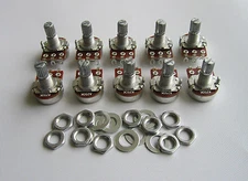 10x Audio 250K Electric Guitar Mini Pots Short Split Shaft Potentiometer A250K