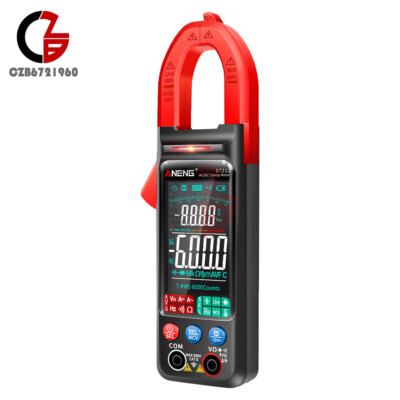 New Red ST211 Digital Clamp Multimeter NCV Ohm DC/AC Voltage Current Tester