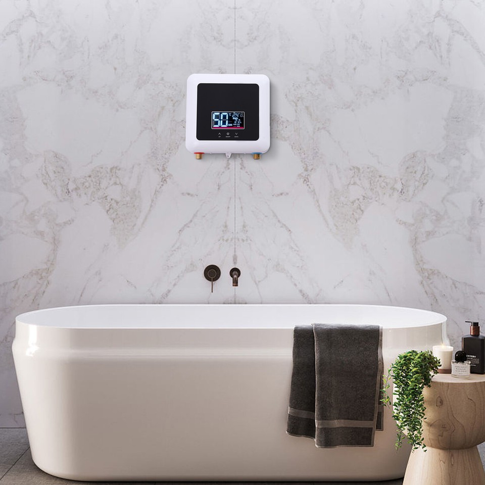 Electric Tankless Water Heater Bathroom Under Sink LED Instant Water