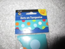 Creative Teaching Press Dots onTurquoise BORDER/TRIMMER Room Decor 35ft per Pack