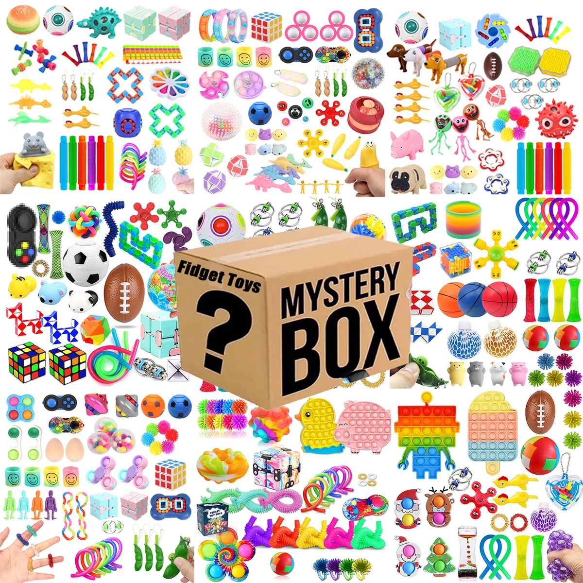 3-100pcs Random Fidget Toys Mystery Gifts Pack Kids Party Christmas