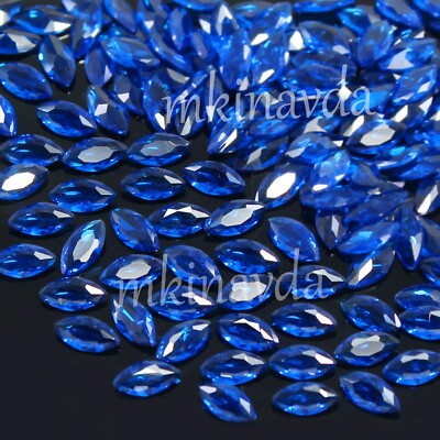 Certified Natural Montana Blue Sapphire 4x2.5 MM Marquise Gemstone 100 Pcs Lot