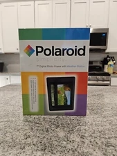 Polaroid Simplicity 7 Inch Digital Photo Frame and Weather Station Black JPEG