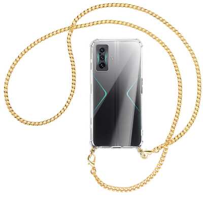 Handykette für Xiaomi Poco F4 GT, Redmi K50 Gaming Edition goldfarbene Kette (G)
