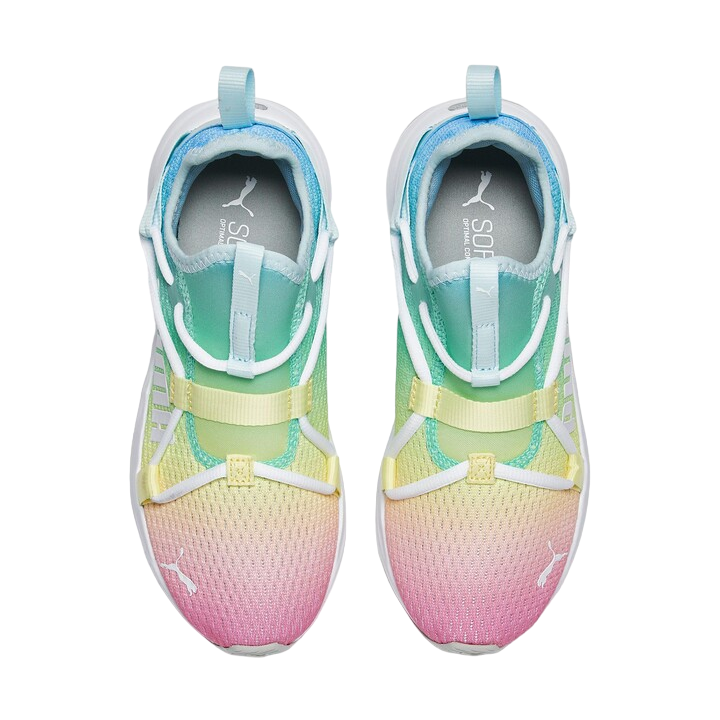PUMA GIRLS MULTICOLOR SHOE SOFTRIDE RIFT SLIP ON RAINBOW JR 195407