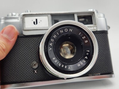 Vintage Yashica J 35mm Rangefinder Camera w/ Yashinon 4.5cm 45mm