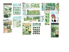 Shamrock Four leaf Clover Lucky Irish St. Patrick Ireland Word PICK stickers