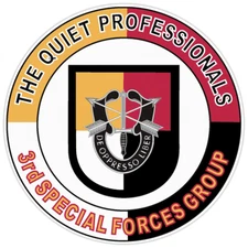 3rd Special Forces Group Quiet Professionals Bumper Sticker Military Decal 5"