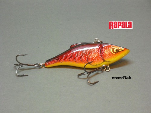 Rapala RNR07RFCW Rattling 07 Leurre de pêche, 7 cm, Red Fire Crawdad