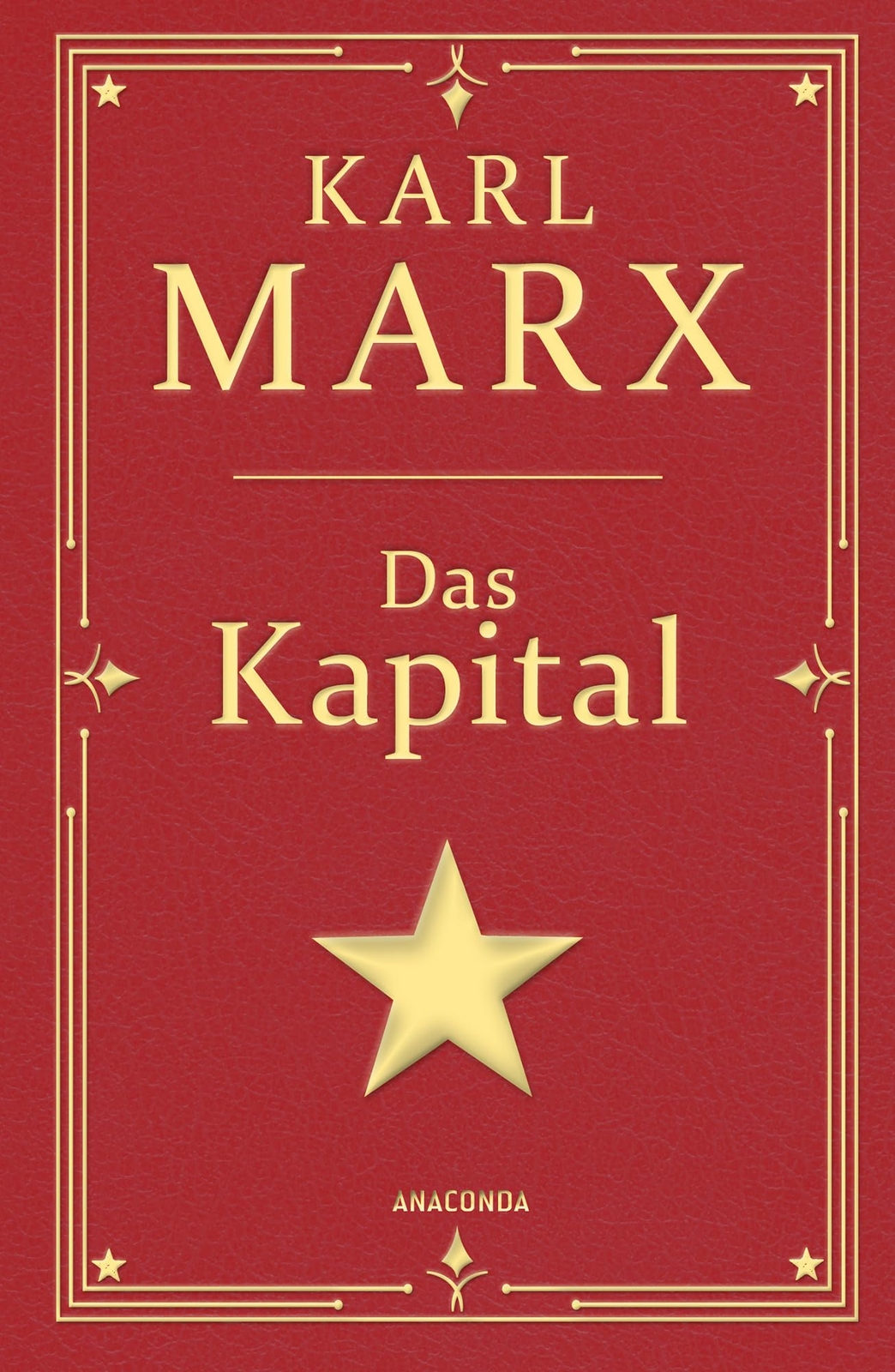 Karl Marx Das Kapital. Gebunden in Cabra-Leder, mit Goldprägung:  (Ledereinband)
