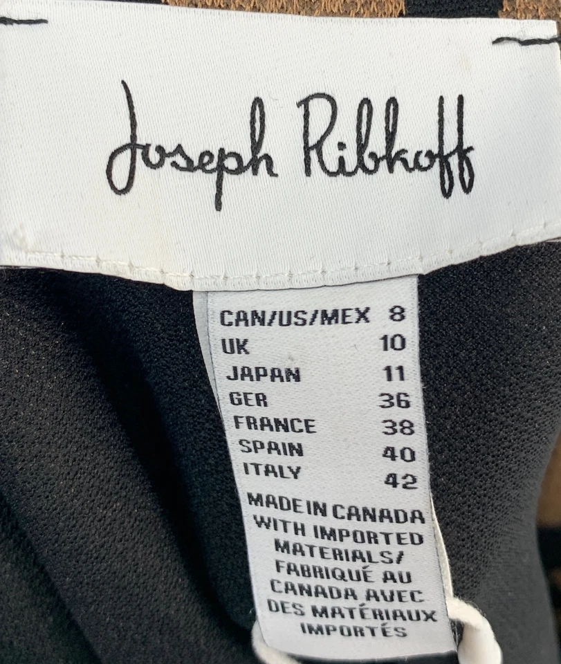 Blazer Joseph Ribkoff marrón negro estampado de guepardo botón único talla 8 Foto 4 de 4