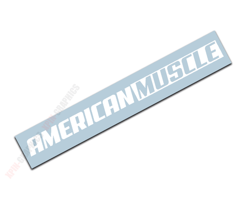 AMERICAN MUSCLE CAR MURICA Windshield Banner Vinyl Decal Sticker USDM