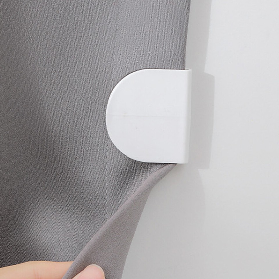 4PCS Selfadhesive Curtain Buckles Curtain Clips Punch Free Curtain