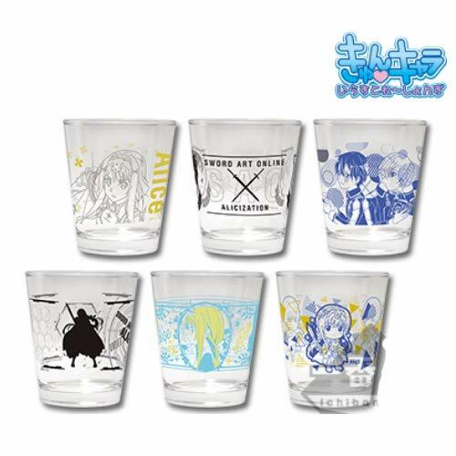 Sword Art Online Project Alicization SAO Glass Cup Complete 6 Set