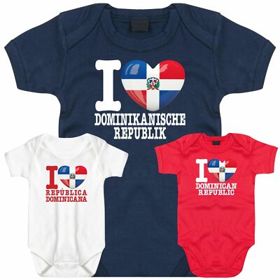 BabyBody LOVE DOMINIKANISCHE REPUBLIK - Herz Heart Liebe Caribian FanShirts4u