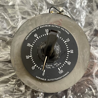 Vintage STANDARD ELEC. PROD. CO. 331C239H01 Variable Transformer Type 7253