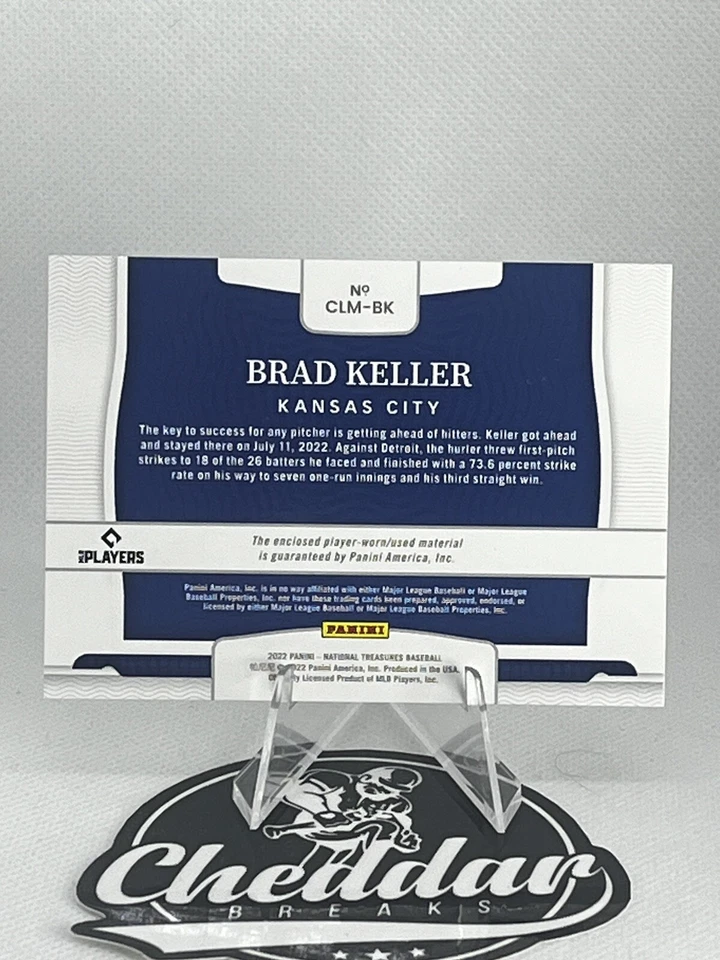 2022 Panini National Treasures Colossal Materials /10 Brad Keller - Image 2 of 2